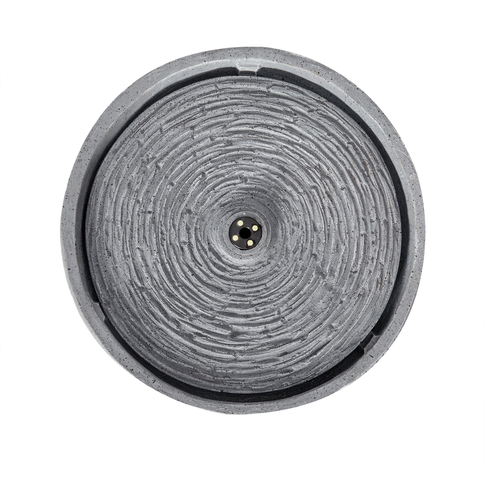 12.99' Gray Polyresin Outdoor Water Fountain with LED Light